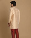 alt message - Manyavar Men Fashionable Fawn Indo Western Set image number 2